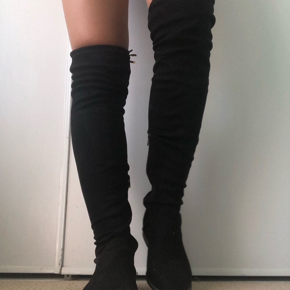 yoki thigh high suede boots size 9